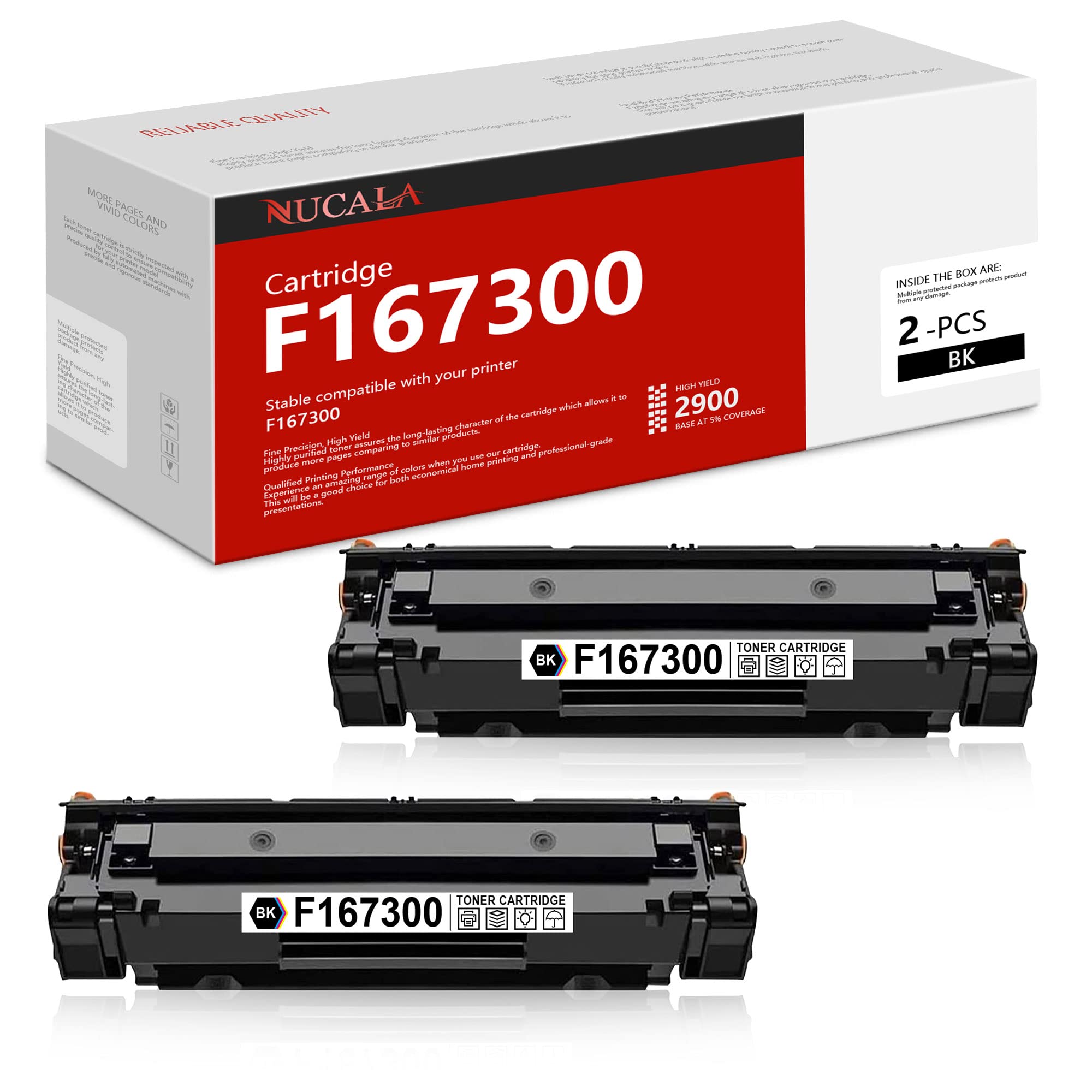 Amazon.com: F167300 Black Toner Cartridge (2-Pack) - NUC